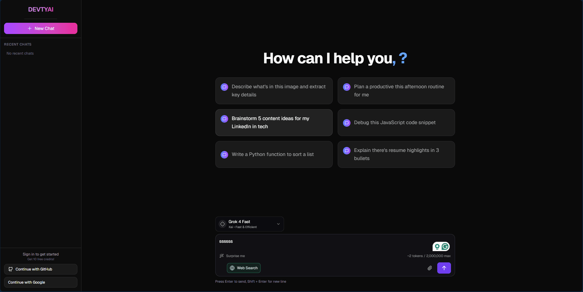 DEVTY AI Chat